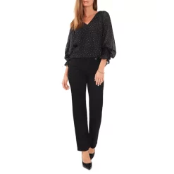 Wholesale 🤩 VINCE CAMUTO Printed Balloon Sleeve Top Rich Black 🧨 -VINCE CAMUTO Sales unnamed file 118