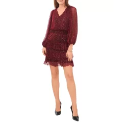 Budget ⌛ VINCE CAMUTO Sparkle Dot Tiered 👗 Dress Coal/ Silver 🎉 -VINCE CAMUTO Sales unnamed file 14