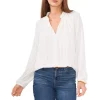 Flash Sale 🤩 VINCE CAMUTO Pleated Mock Neck Blouse New Ivory 🤩
