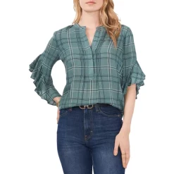 New ✨ VINCE CAMUTO Ruffled Sleeve Top Apple Red 🌟 -VINCE CAMUTO Sales unnamed file 167