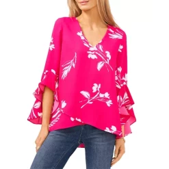 Discount ❤️ VINCE CAMUTO Ruffle Top Radiant Orange ✔️ -VINCE CAMUTO Sales unnamed file 172