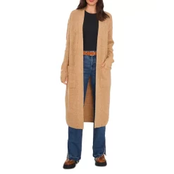 Best deal ⭐ VINCE CAMUTO Longer Length Ribbed Cardigan Latte Heather ❤️