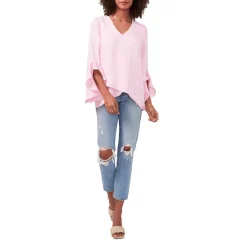 Wholesale 😍 VINCE CAMUTO Flutter Sleeve Crossover Top Pink Horiz 😀 -VINCE CAMUTO Sales unnamed file 187