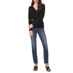 Discount 💯 VINCE CAMUTO Elasticated Waist V Neck Blouse Rich Black 😍 -VINCE CAMUTO Sales unnamed file 250