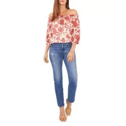 Cheap 🎉 VINCE CAMUTO Floral Print Off-the-Shoulder Top Light Birch ✔️ -VINCE CAMUTO Sales unnamed file 256