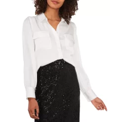 Flash Sale 🎁 VINCE CAMUTO Puff Sleeve Button Front 👕 Shirt Dusty Blue 😉 -VINCE CAMUTO Sales unnamed file 262