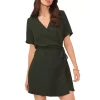 Top 10 🔔 VINCE CAMUTO Wrap Front Mini 👗 Dress Pine Forest 🎁