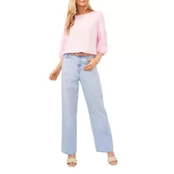 Discount ⌛ VINCE CAMUTO Pleat Sleeve Crinkle Top Pink Horizon 🔥 -VINCE CAMUTO Sales unnamed file 313