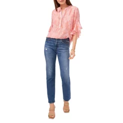 New 😉 VINCE CAMUTO Printed Ruffled Sleeve Top Canyon Coral 💯 -VINCE CAMUTO Sales unnamed file 330