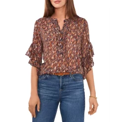 Brand new 👏 VINCE CAMUTO Ruffled Sleeve Top Classic Navy ⭐