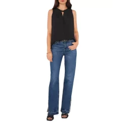 Promo 👏 VINCE CAMUTO Crewneck Keyhole Sleeveless Top Rich Black 👏 -VINCE CAMUTO Sales unnamed file 365