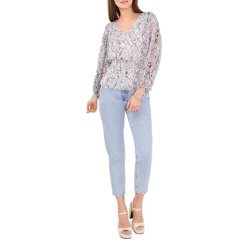 Flash Sale 😉 VINCE CAMUTO Printed Balloon Sleeve Top Blue Cloud 🔔 -VINCE CAMUTO Sales unnamed file 390