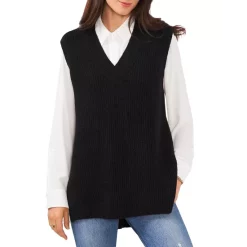 Best Sale 🥰 VINCE CAMUTO V Neck Sweater Vest Rich Black 🎉 -VINCE CAMUTO Sales unnamed file 42