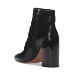 Coupon 👍 VINCE CAMUTO 👩 Women's Erillie Almond Toe Decorate Buckle High Heel Booties Black 👏 -VINCE CAMUTO Sales unnamed file 467
