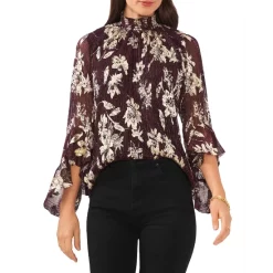 Brand new π₯° VINCE CAMUTO Ruffled Bell Sleeve Top Dark Wine π