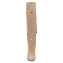 Cheapest ✔️ VINCE CAMUTO 👩 Women's Fimulie Pointed Toe Studded Over The Knee High Heel 🥾 Boots Tortilla 🛒 -VINCE CAMUTO Sales unnamed file 539