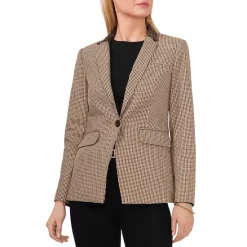 Best Sale π VINCE CAMUTO One Button Turned Collar Blazer Hazelnut Heather π