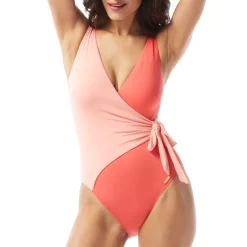 Buy π VINCE CAMUTO Surplice Wrap One Piece π©± Swimsuit Watermelon βοΈ