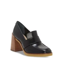 Cheapest ✔️ VINCE CAMUTO 👩 Women's Ezerna Block Heel Loafers Black 🔥