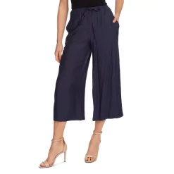 Best Pirce π VINCE CAMUTO Cropped Wide Leg Drawstring Pants Mood Indigo β¨