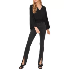 Best deal ⭐ VINCE CAMUTO Pleated Sleeve Surplice Top Rich Black ❤️ -VINCE CAMUTO Sales unnamed file 600