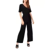 Discount ✔️ VINCE CAMUTO Elbow Sleeve V Neck Jumpsuit Rich Black 👍