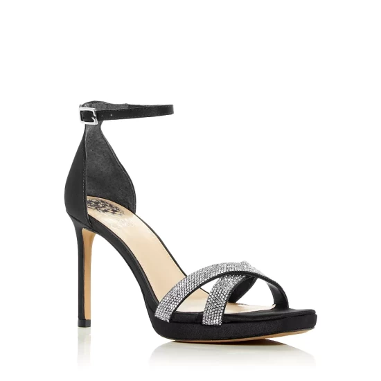 Outlet 💯 VINCE CAMUTO Kalvira2 Embellished High Heel 🩴 Sandals Milk Satin 😉 1 Outlet 💯 VINCE CAMUTO Kalvira2 Embellished High Heel 🩴 Sandals Milk Satin 😉