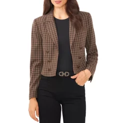 Cheap π VINCE CAMUTO Double Breasted Cropped Blazer Light Olive π