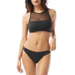 Coupon π VINCE CAMUTO Mesh Inset High Neck π Bikini Top & Bottom Black π