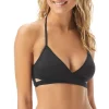 Budget 👏 VINCE CAMUTO Faux Wrap 👙 Bikini Top Black 👏