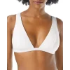 Promo 🔔 VINCE CAMUTO Ribbed Triangle 👙 Bikini Top Ivory 🎉