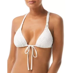 Promo π VINCE CAMUTO Crochet Tie Front Triangle π Bikini Top Ivory π