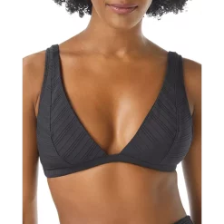 Coupon π VINCE CAMUTO Ribbed Triangle π Bikini Top Black π€©