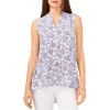 Coupon ✔️ VINCE CAMUTO Floral Button Down Tunic Tank Ultra Whit ✔️