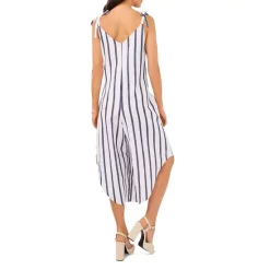 Hot Sale ✨ VINCE CAMUTO Tie Shoulder Linen Blend Jumpsuit Ultra Whit 🥰 -VINCE CAMUTO Sales unnamed file 913